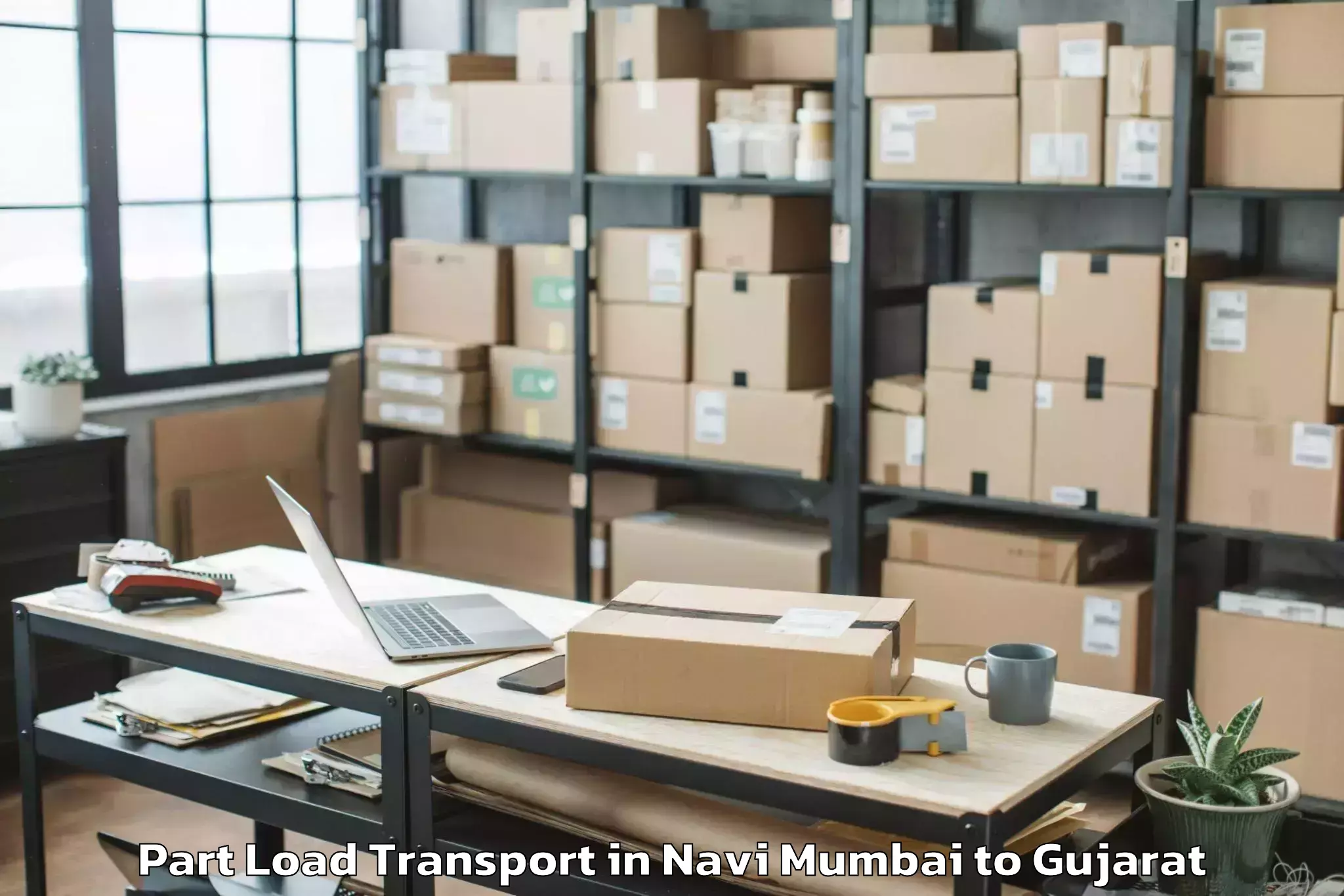 Book Navi Mumbai to Dediapada Part Load Transport Online